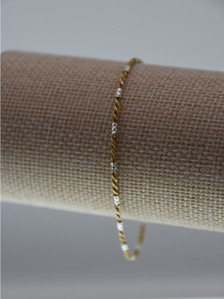 Frieda Rothman Vault 14k Gold Plated And Sterling Silver Twisted Rope Bracelet